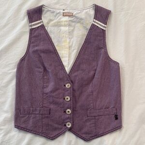 Galliano Striped Purple Vest